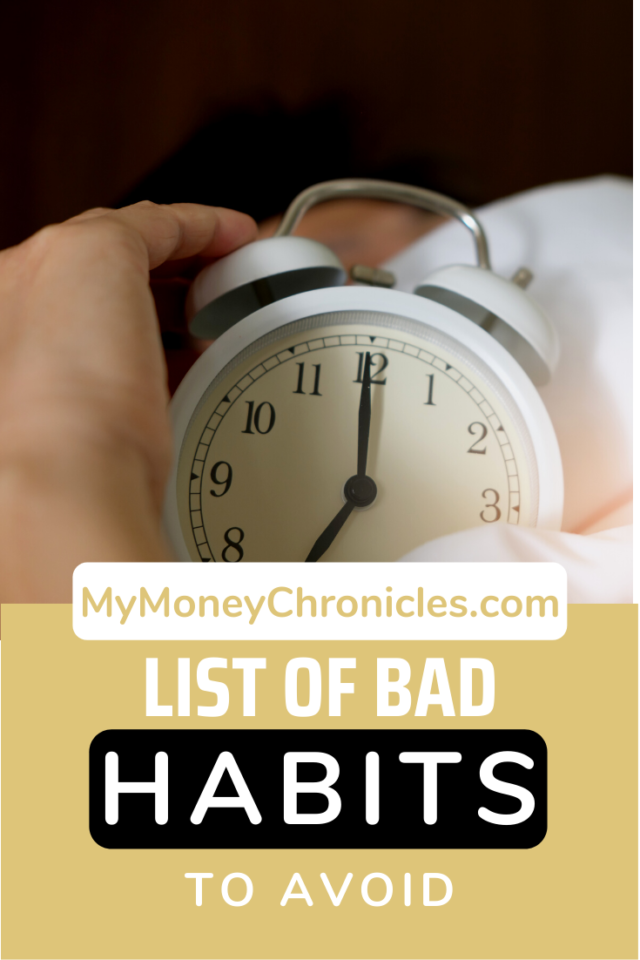 List of bad habits