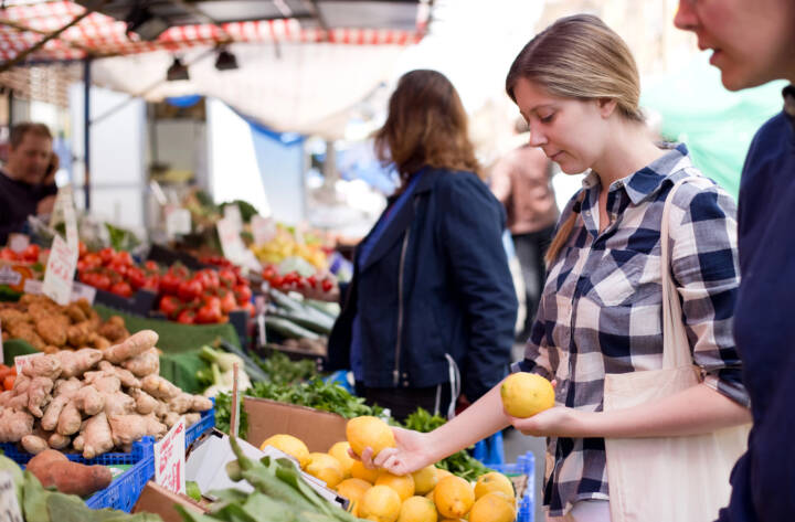 Visiting the Farmers Market is a great fall activity.