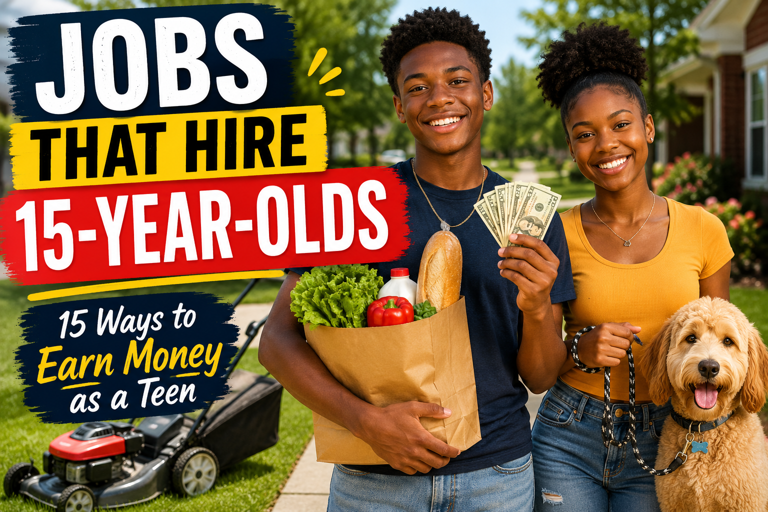 Here's an article that features jobs that hire 15-year-olds