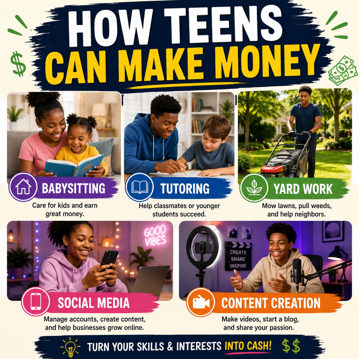 Here's how teens can make money