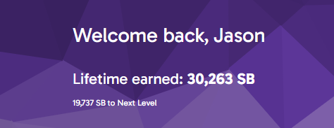 My current lifetime Swagbucks earnings.