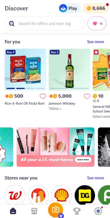 Here's the Fetch App Rewards homescreen