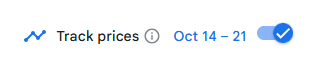 Google track pricing