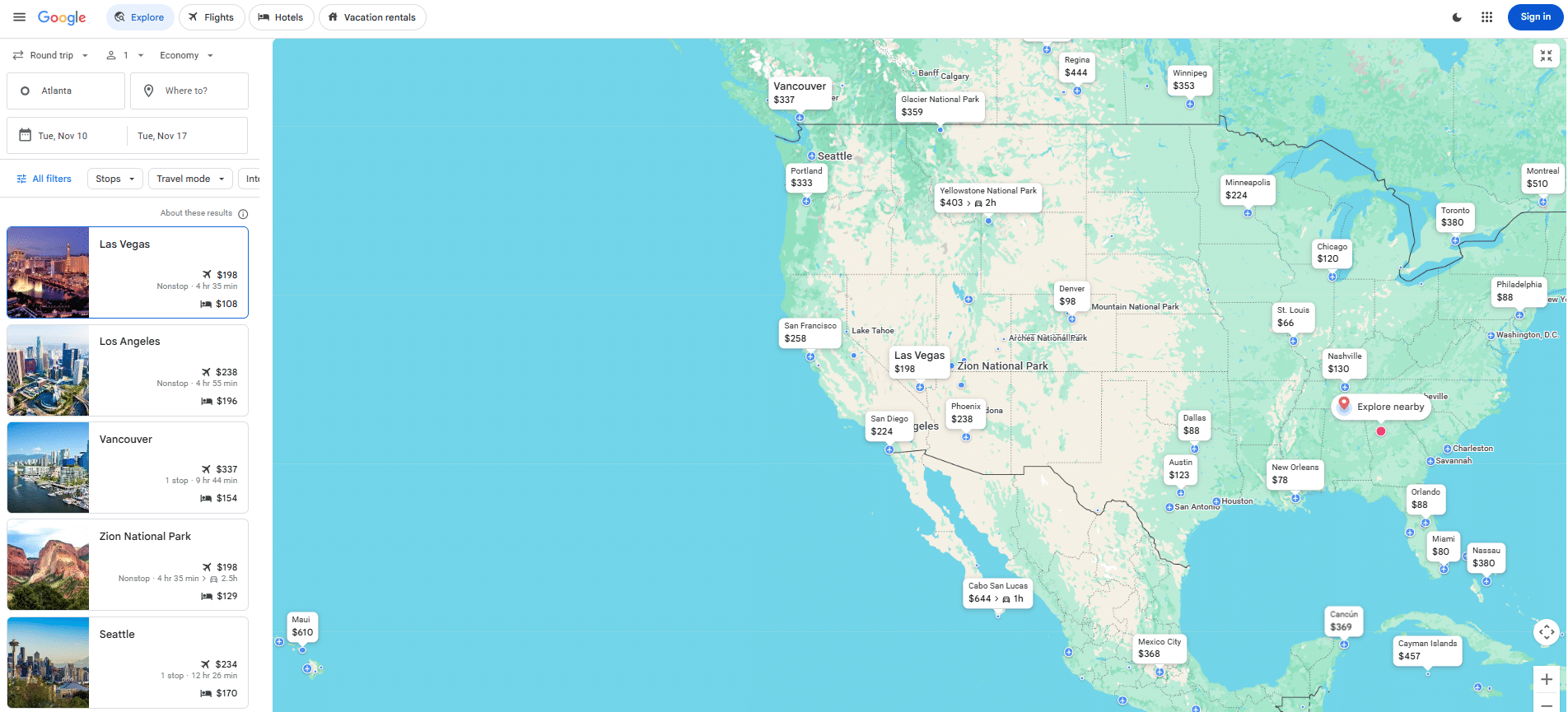If you are trying to figure out how to use google flights, you have to check out the explore feature.