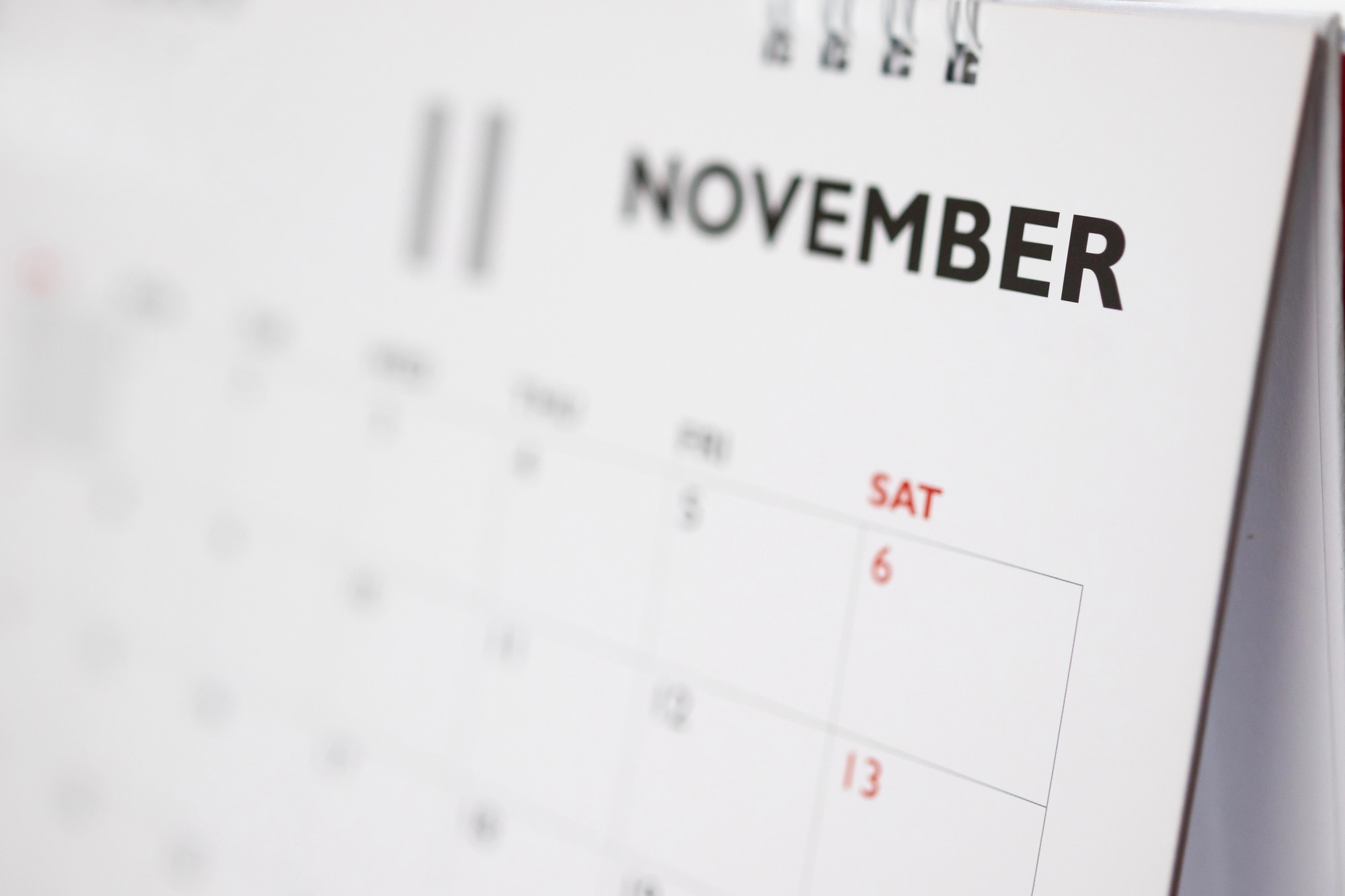 You should start your Black Friday shopping in early November.