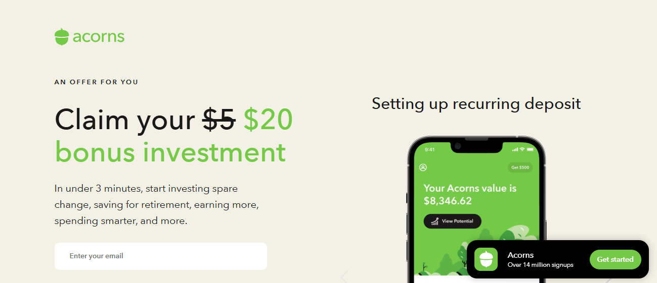 Acorns is a great app to make money with.