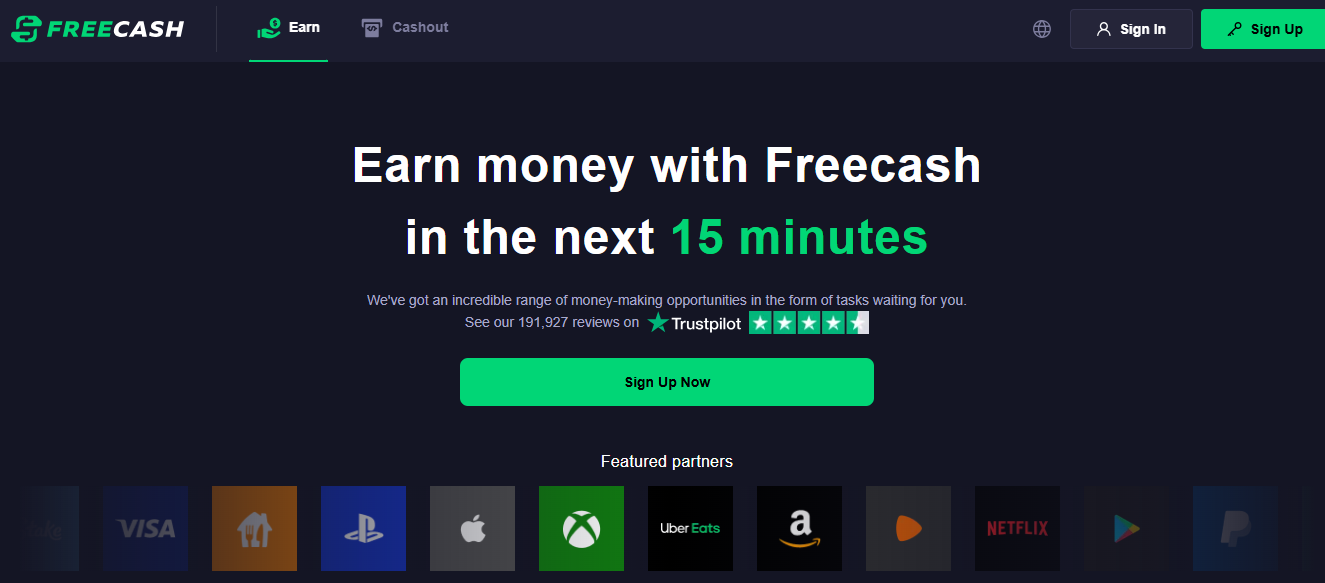 Freecash is a new way to make extra money