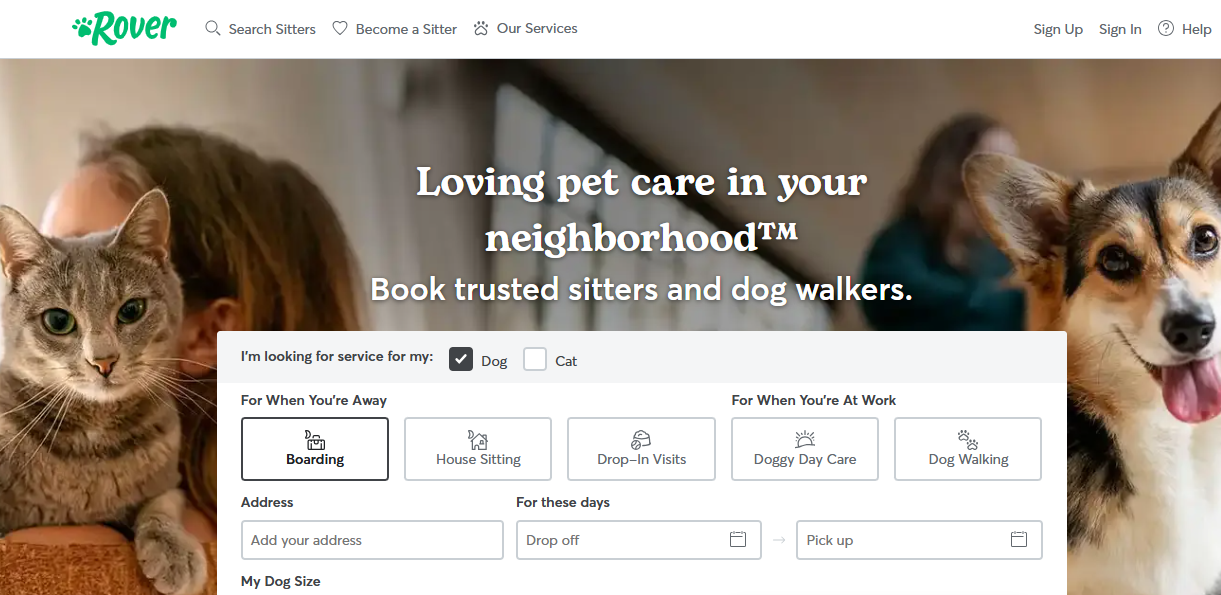 Rover is a great app to use to make money