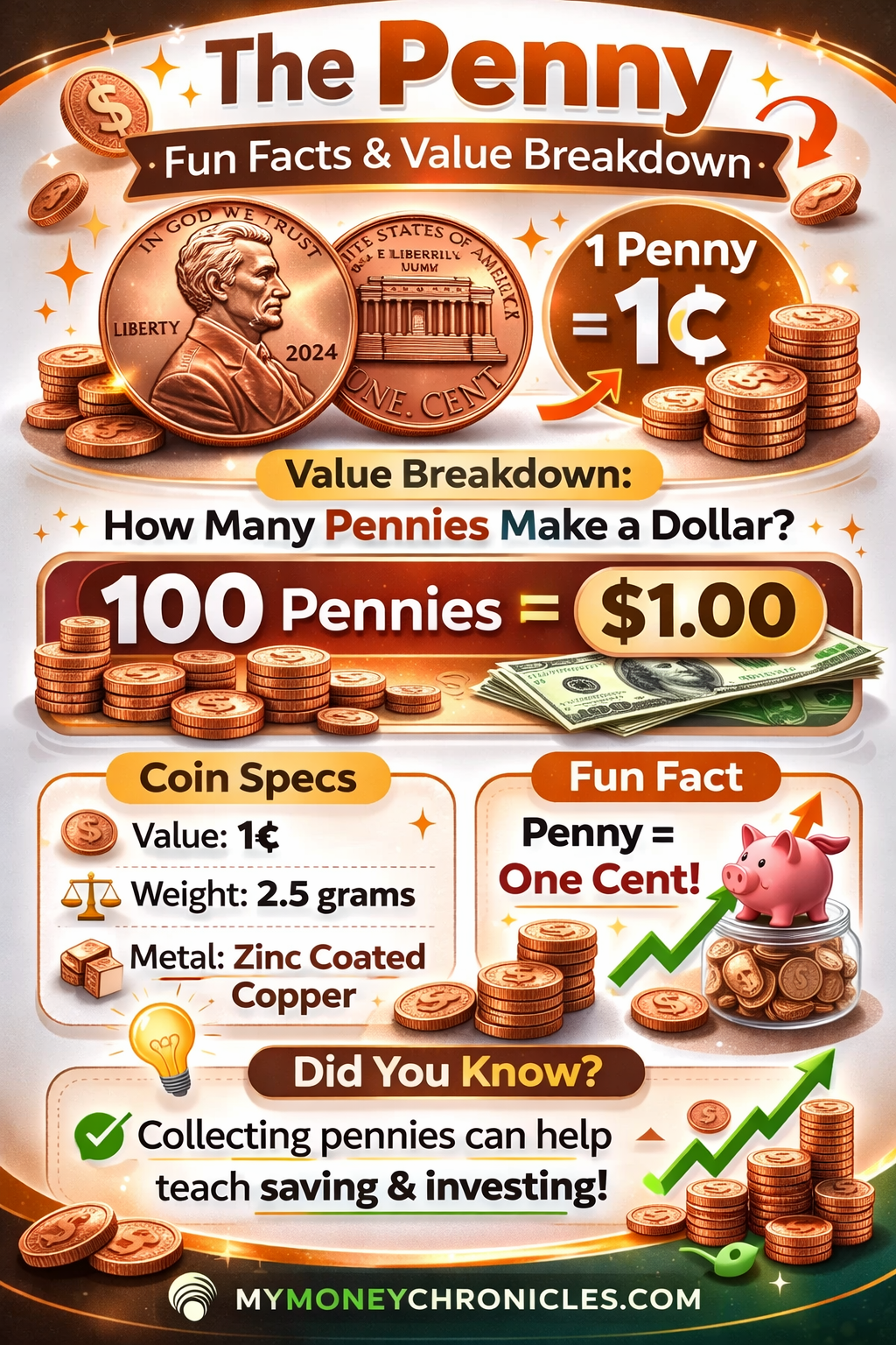 How many pennies are in $100?
