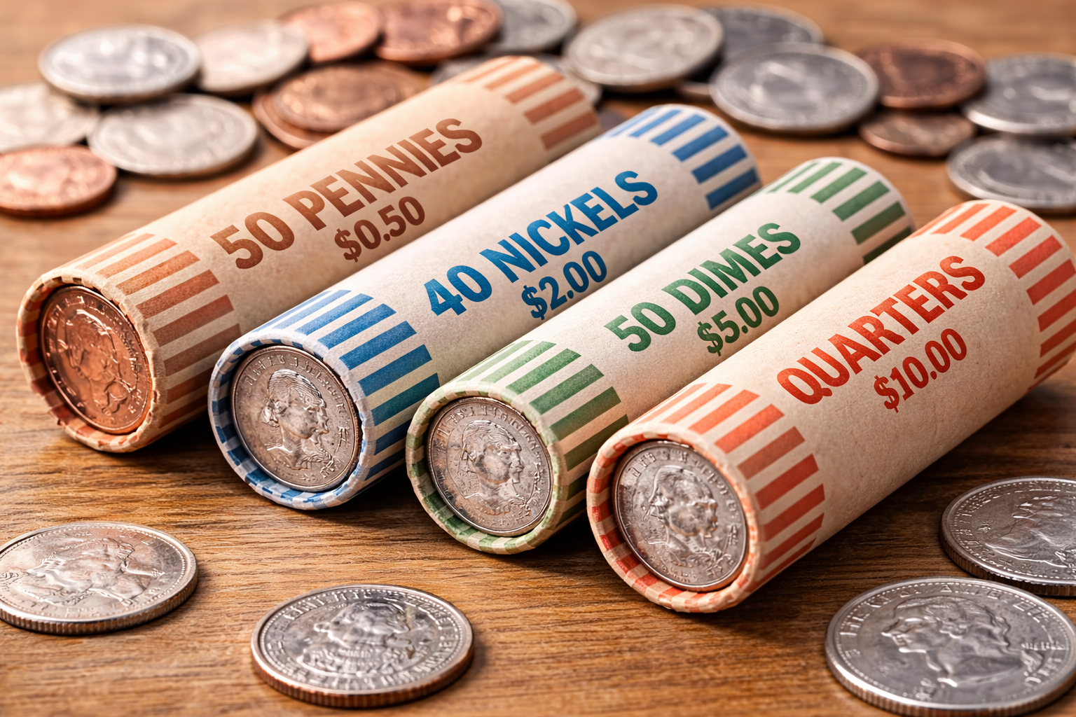 How Many Coins Are in a Roll? Pennies, Nickels, Dimes, and Quarters ...